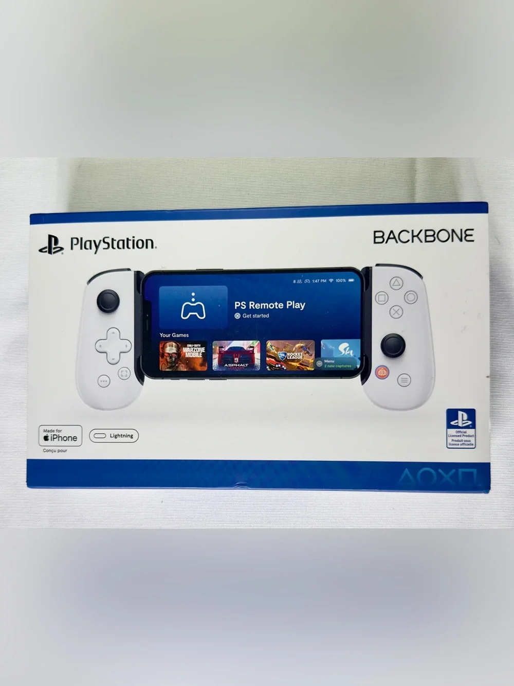 Sony PlayStation Backbone Controller for iPhone with Lightning Port – White